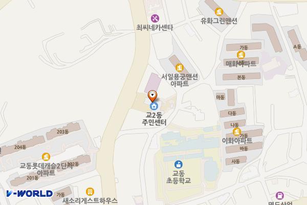 강릉시 교2동 주민센터 위치 지도 — 강원특별자치도 강릉시 율곡로 2974
