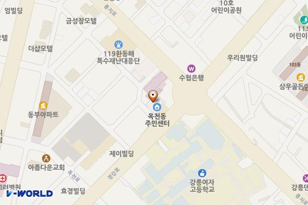 강릉시 옥천동 주민센터 위치 지도 — 강원특별자치도 강릉시 경강로 2179