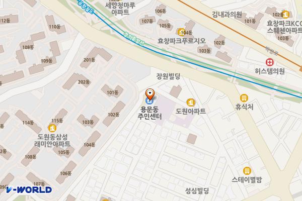서울시 용문동 주민센터 위치 지도 — 서울특별시 용산구 새창로12길 13