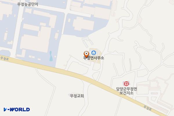 담양군 무정면사무소 위치 지도 — 전남광주통합특별시 담양군 무정면 술지1길 5-12