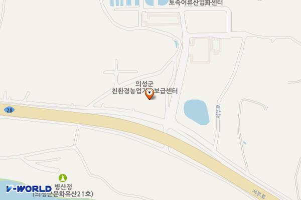 의성군 농업기술센터 친환경기술보급센터 위치 지도 — 경상북도 의성군 봉양면 경북대로 5225