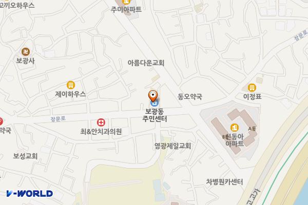 서울시 보광동 주민센터 위치 지도 — 서울특별시 용산구 장문로 95
