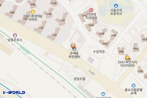 서울시 수색동 주민센터 위치 지도 — 서울특별시 은평구 수색로 280