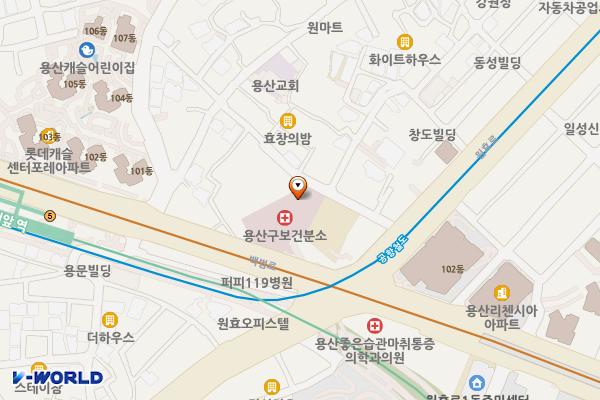 서울시 용산보건소 보건분소 위치 지도 — 서울특별시 용산구 백범로 329 