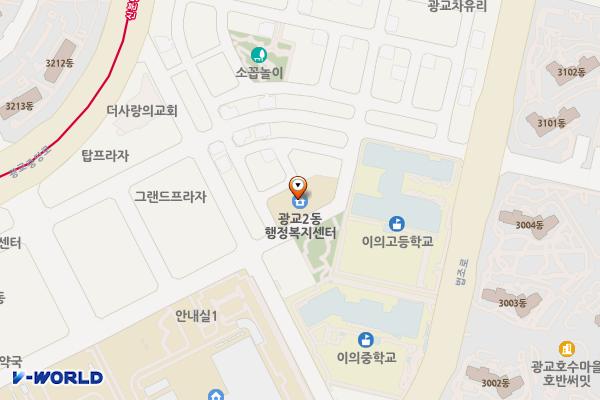 수원시 광교2동 행정복지센터 위치 지도 — 경기도 수원시 영통구 법조로149번길 155
