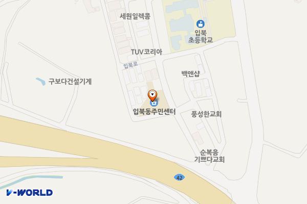 수원시 입북동 행정복지센터 위치 지도 — 경기도 수원시 권선구 입북로 17