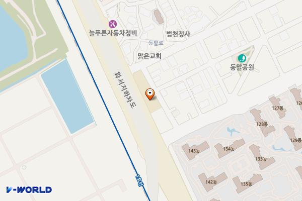 수원시 화서1동 행정복지센터 위치 지도 — 경기도 수원시 팔달구 동말로4번길 10