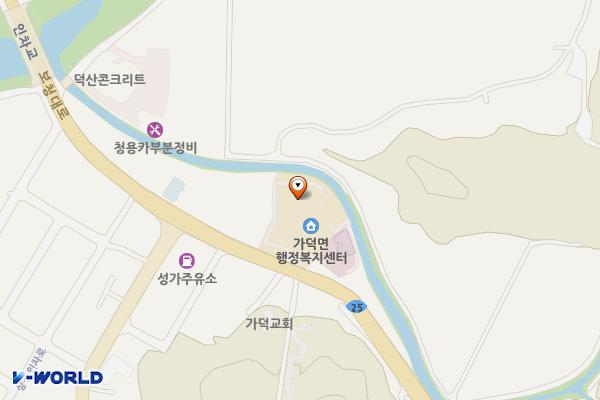 청주시 가덕면사무소 위치 지도 — 충청북도 청주시 상당구 가덕면 보청대로 4646 
