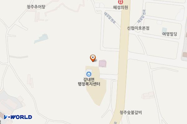청주시 강내면사무소 위치 지도 — 충청북도 청주시 흥덕구 강내면 태성탑연로 433 