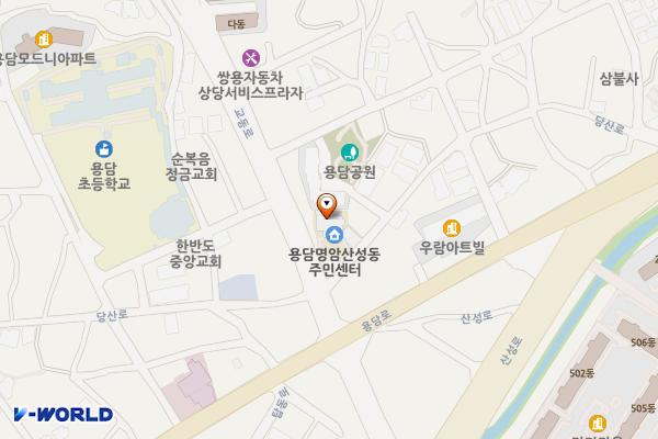 청주시 용담명암산성동주민센터 위치 지도 — 충청북도 청주시 상당구 교동로 149