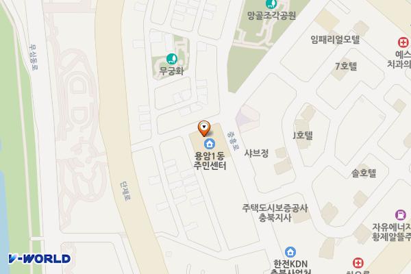 청주시 용암1동 행정복지센터 위치 지도 — 충청북도 청주시 상당구 중흥로 29