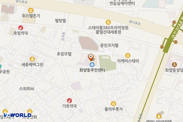 서울시 화양동 주민센터 위치 지도 — 서울특별시 광진구 능동로17길 39 