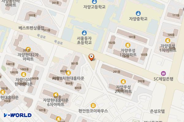 서울시 자양3동 주민센터 위치 지도 — 서울특별시 광진구 뚝섬로 568 