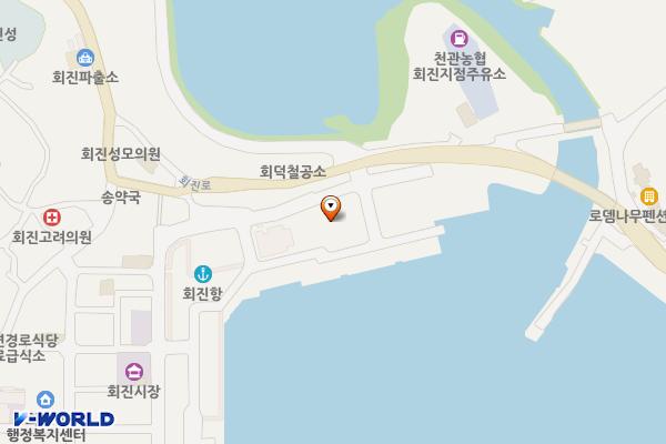 장흥군 회진종합복지회관 위치 지도 — 전남광주통합특별시 장흥군 회진면 회진로 470