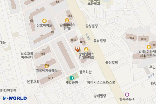 서울시 서초구 방배본동주민센터 위치 지도 — 서울특별시 서초구 동광로19길 38