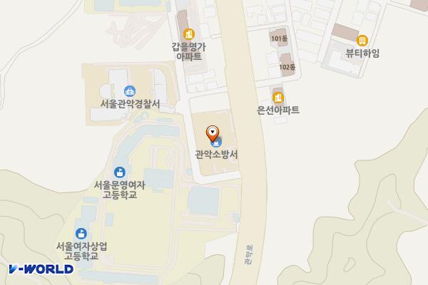 서울시 관악구 관악소방서 위치 지도 — 서울특별시 관악구 관악로 97
