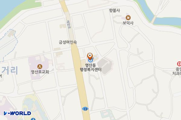 나주시 영산동행정복지센터 위치 지도 — 전남광주통합특별시 나주시 예향로 3872