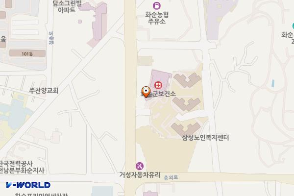 화순군 화순군보건소 위치 지도 — 전남광주통합특별시 화순군 쌍충로 62