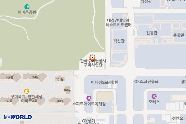 구미시 k-water 구미사업단 위치 지도 — 경상북도 구미시 첨단기업1로 5