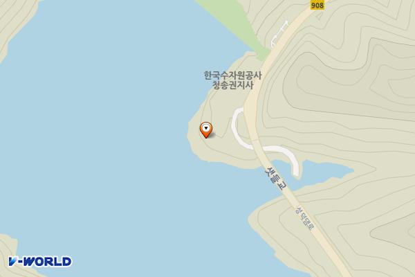 청송군 k-water 청송권지사 위치 지도 — 경상북도 청송군 안덕면 성덕댐로 1191