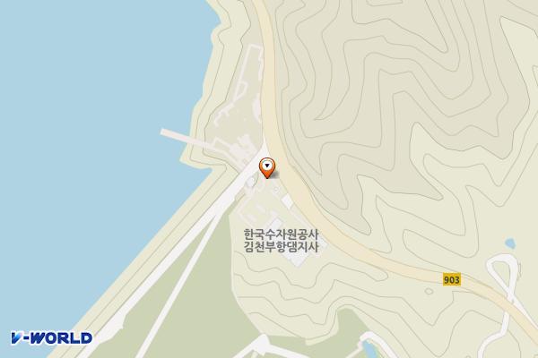 김천시 k-water 김천부항지사 위치 지도 — 경상북도 김천시 지례면 부항로 195