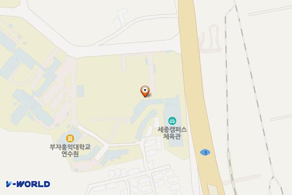 홍익대학교(세종캠퍼스) 위치 지도 — 세종특별자치시 조치원읍 세종로 2639