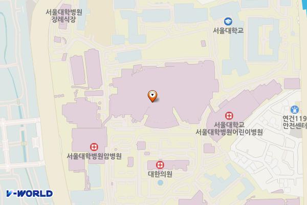 서울대병원인술제중관 위치 지도 — 서울특별시 종로구 대학로 101