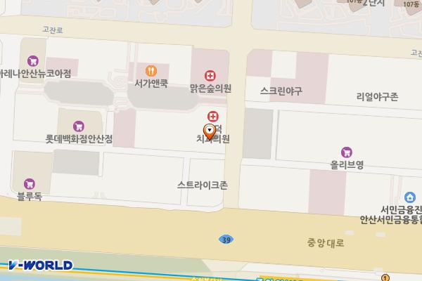 보배프라자상가관리단 위치 지도 — 경기도 안산시 단원구 예술대학로 9