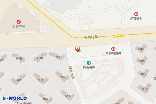 망포역플레티넘베이스 위치 지도 — 경기도 수원시 영통구 덕영대로 1470