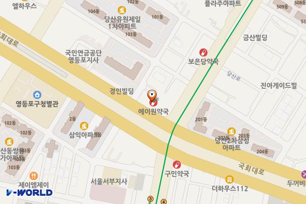 당산에이원타워 위치 지도 — 서울특별시 영등포구 국회대로 559