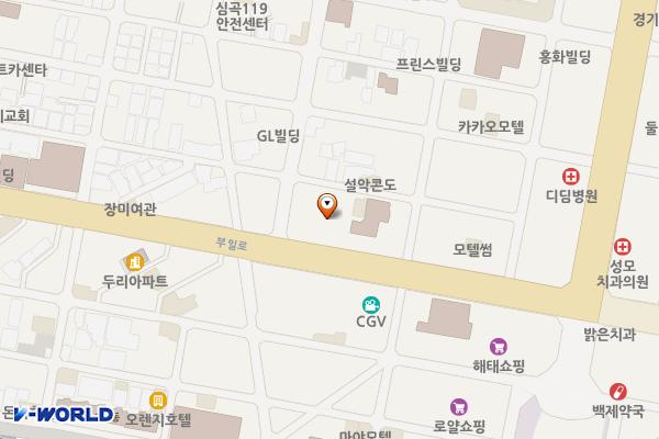 가온팰리스 위치 지도 — 경기도 부천시 원미구 부일로 453