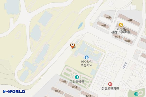전남대여수캠퍼스(둔덕동) 위치 지도 — 전남광주통합특별시 여수시 대학로 50