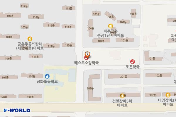 아이닷베스트프라자 위치 지도 — 경기도 파주시 새꽃로 62