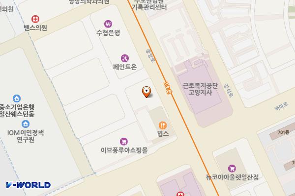 동양메이저타워 위치 지도 — 경기도 고양시 일산동구 중앙로 1227 (장항동, 동양메이저빌오피스텔)