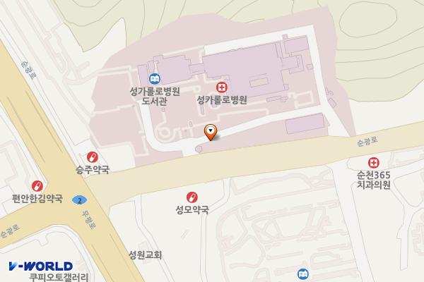 성가롤로병원 위치 지도 — 전남광주통합특별시 순천시 순광로 221 (조례동, 성가롤로병원)