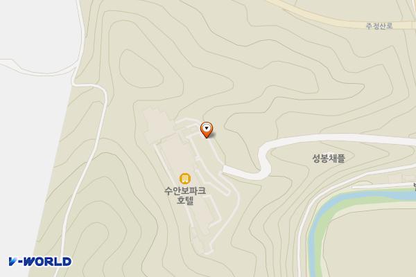 수안보파크관광호텔 위치 지도 — 충청북도 충주시 수안보면 탑골1길 36 (온천리, 수안보파크관광호텔)