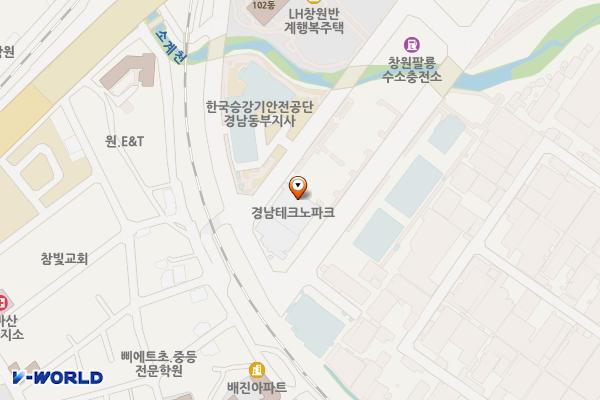 경남테크노파크(본원) 위치 지도 — 경상남도 창원시 의창구 창원대로18번길 22 (팔용동, 경남테크노파크)