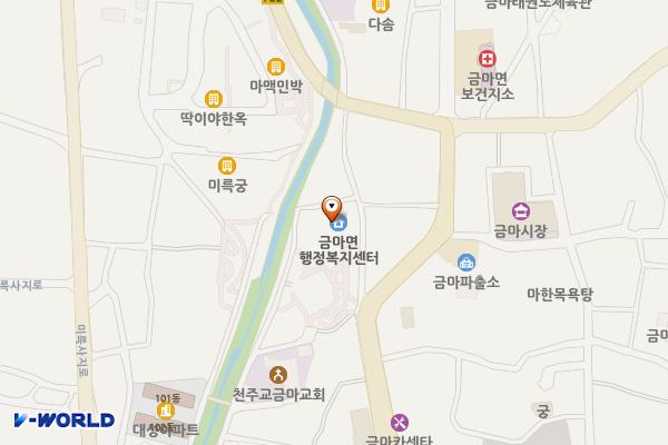 금마주민자치센터 위치 지도 — 전북특별자치도 익산시 금마면 고도3길 3 (동고도리     금마주민자치센터)