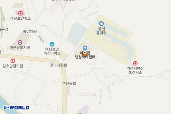 익산시 여산면행정복지센터 위치 지도 — 전북특별자치도 익산시 여산면 여산동촌1길 13-12