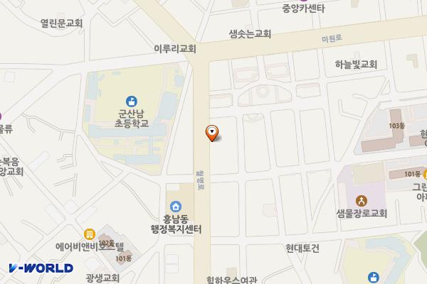 흥남동행정복지센터 위치 지도 — 전북특별자치도 군산시 월명로 377
