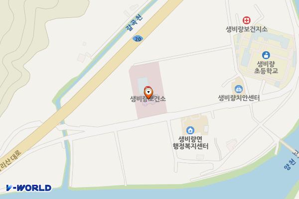 생비량면사무소 위치 지도 — 경상남도 산청군 생비량면 도리 646-8