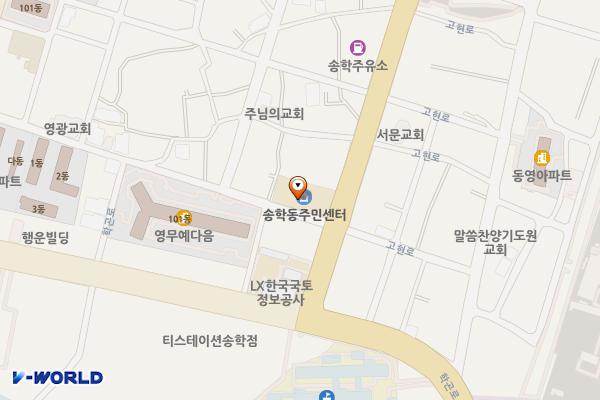 익산송학동행정복지센터 위치 지도 — 전북특별자치도 익산시 고현로 11