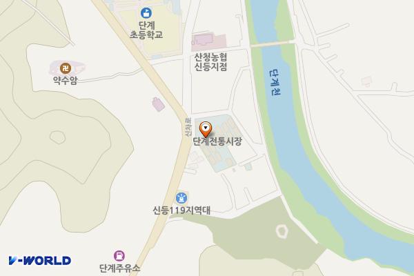 단계시장 위치 지도 — 경상남도 산청군 신등면 신차로 500-3