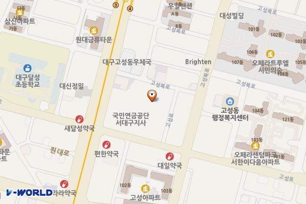케이티북대구빌딩 위치 지도 — 대구광역시 북구 고성로 141