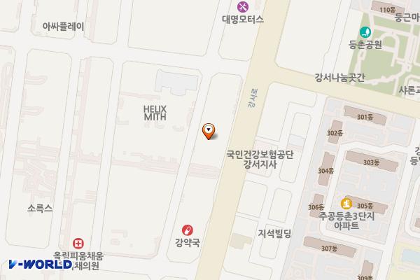 서울시 강서구 마곡에비앙오피스텔 위치 지도 — 서울특별시 강서구 강서로 411