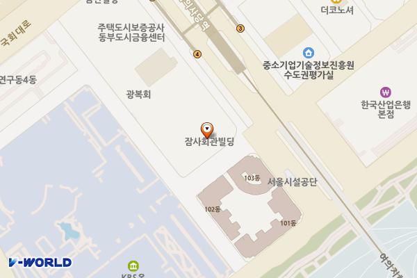 서울시 영등포구 더하우스소호 위치 지도 — 서울특별시 영등포구 의사당대로 26