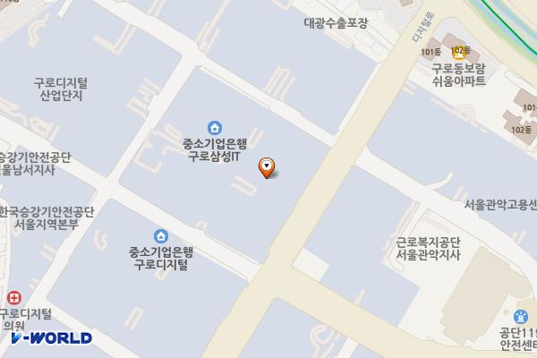 서울시 구로구 에이스테크노타워8차 위치 지도 — 서울특별시 구로구 디지털로33길 11