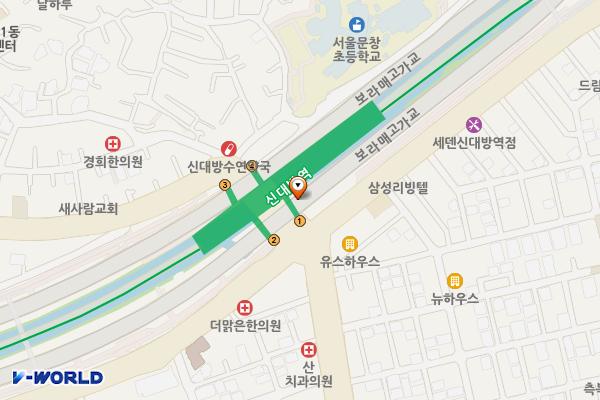 서울시 관악구 신대방역환승주차장 위치 지도 — 서울특별시 관악구 난곡로 374