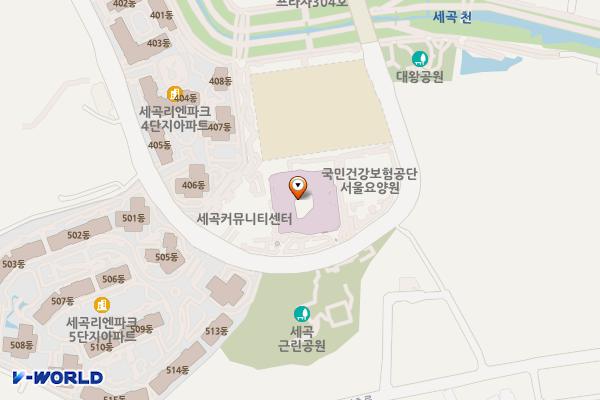 서울시 강남구 행복요양병원 위치 지도 — 서울특별시 강남구 헌릉로590길 60