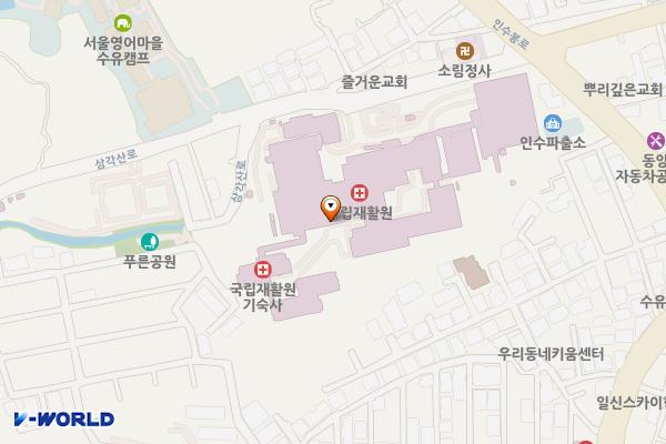 서울시 강북구 국립재활원 위치 지도 — 서울특별시 강북구 삼각산로 58